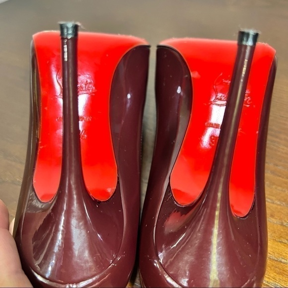 36.5 (6.5) CHRISTIAN LOUBOUTINS Pigalle Deep red wine - Picture 11 of 13